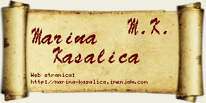 Marina Kasalica vizit kartica